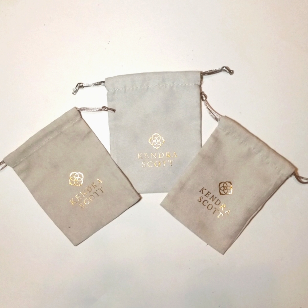 Lot of 3 Small KENDRA SCOTT  Jewelry Dust Bags